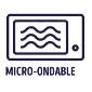 Micro-ondable Micro-ondes avec le texte micro-ondable